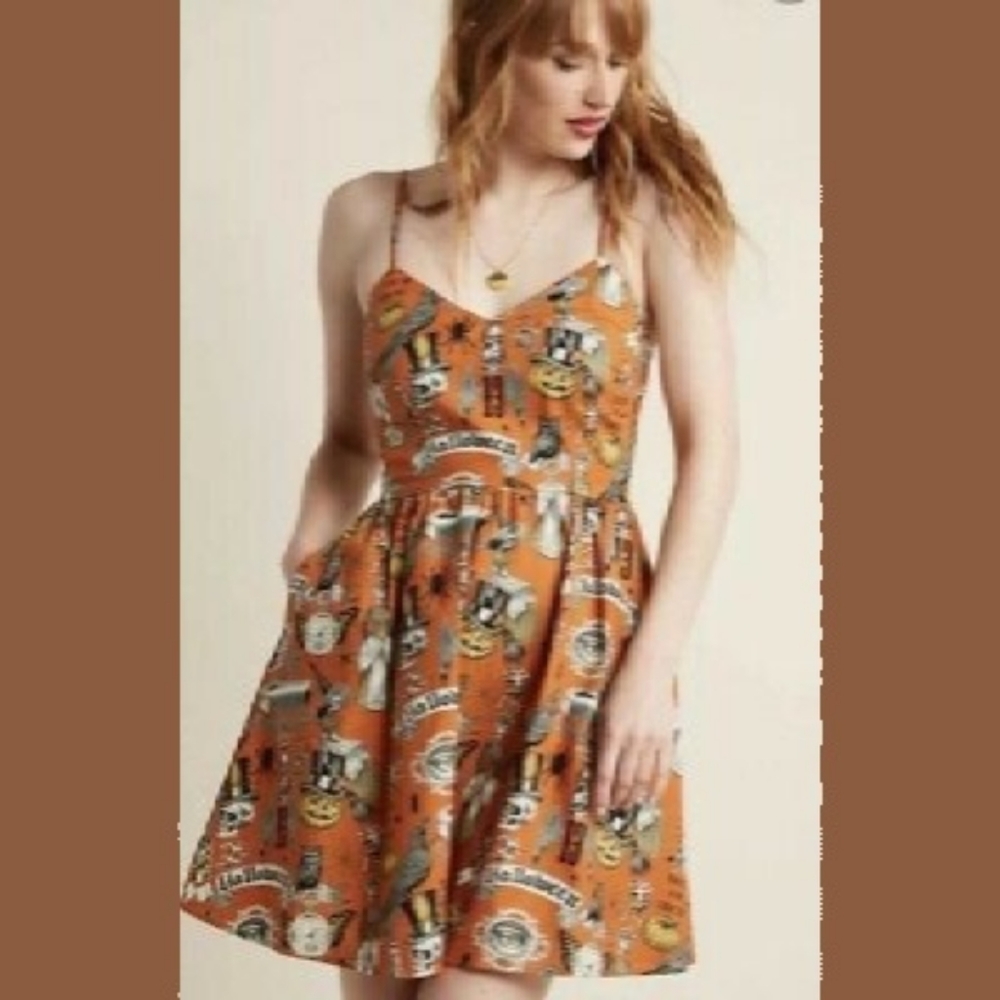 Folter Retrolicious Halloween Print dress